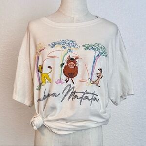Disney Cream Tee with Simba, Pumbaa, and Timon